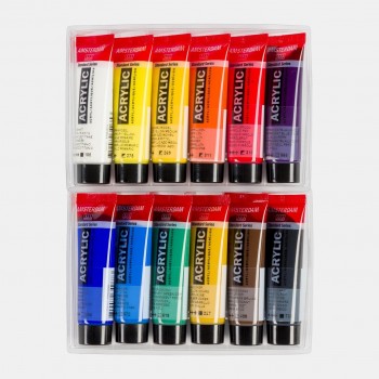 AMSTERDAM SET ACRÍLICOS TUBO 12 X 20ML