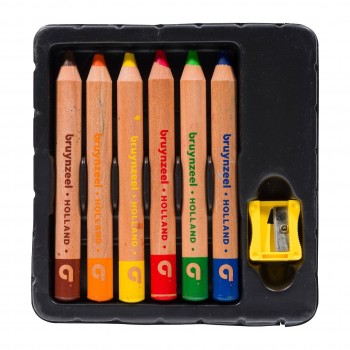 BRUYNZEEL LAPICES DE COLORES SUAVES ESTUCHE 6 UDS
