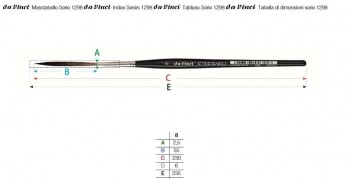 DA VINCI PINCEL SERIE 1298 CASANEO PELO LARGO-MANGO CORTO N.8