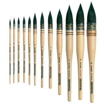DA VINCI PINCEL SERIE 418 AGUADAS PETIT - GRIS - VIROLA PLÁSTICA - MANGO CORTO