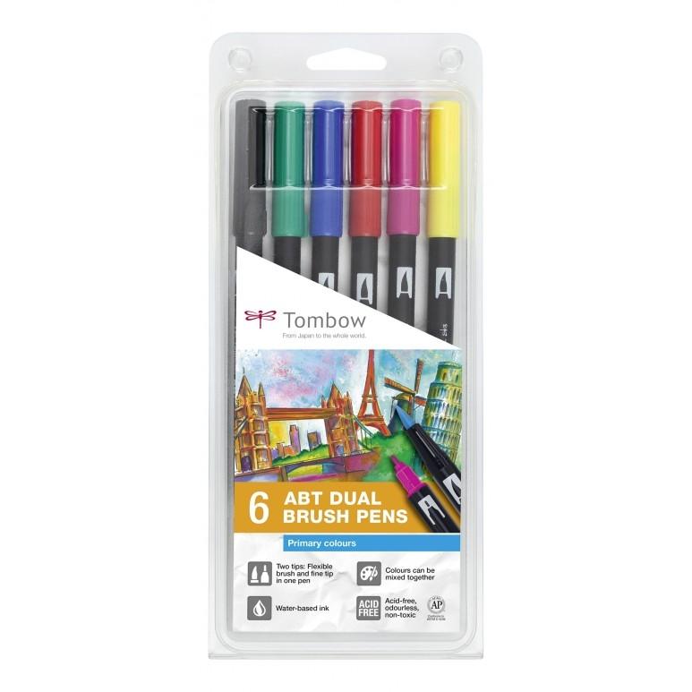 TOMBOW ROTULADOR DUAL BRUSH SET 6 UDS