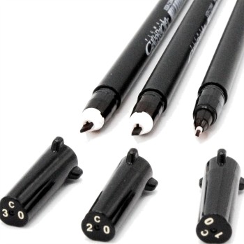 SAKURA PIGMA CALIGRAFÍA NEGRO ESTUCHE 3 UDS.