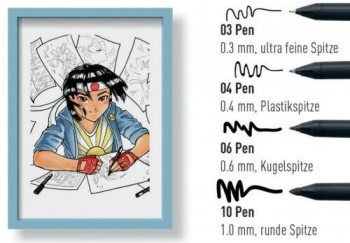 SAKURA PIGMA MANGA SENSEI ESTUCHE 4 UDS