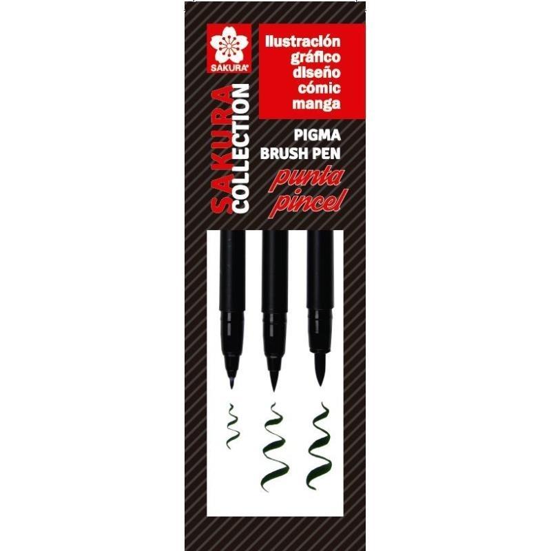SAKURA PIGMA BRUSH  SET 3 UDS FB-MB-BB