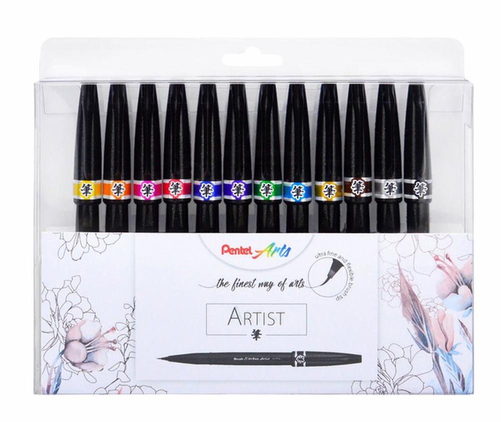 PENTEL ESTUCHE SIGN PEN ARTIST SESF30C-12 UDS