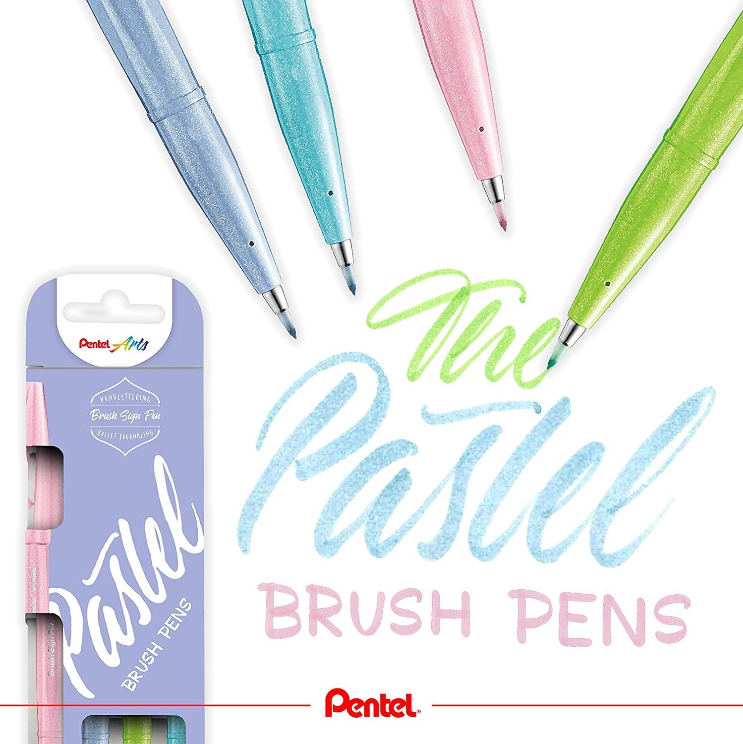 PENTEL ROTULADOR THE PASTEL BRUSHES ESTUCHE 4 UDS  " SES15 "