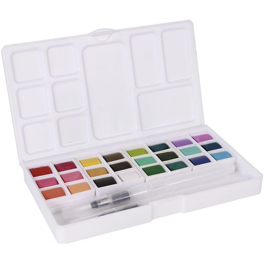 ARTIS DECOR CAJA 24 ACUARELAS JOURNAL SET 1/2 GODET