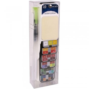 ARTIS DECOR PALETA  ABANICO ACUARELAS 33 COLORES