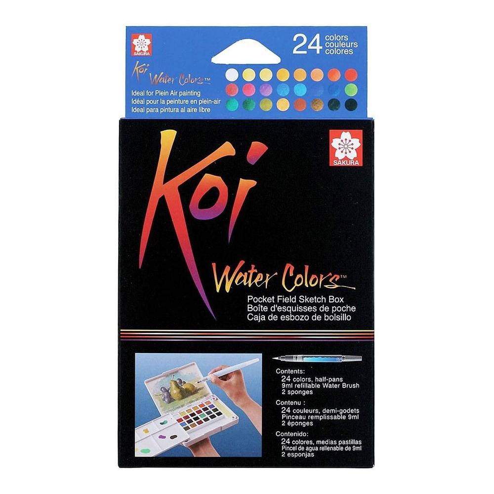 KOI CAJA CUARELAS POCKET BOX 24 COLORES