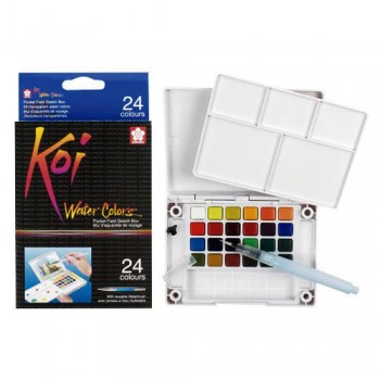 KOI CAJA CUARELAS POCKET BOX 24 COLORES