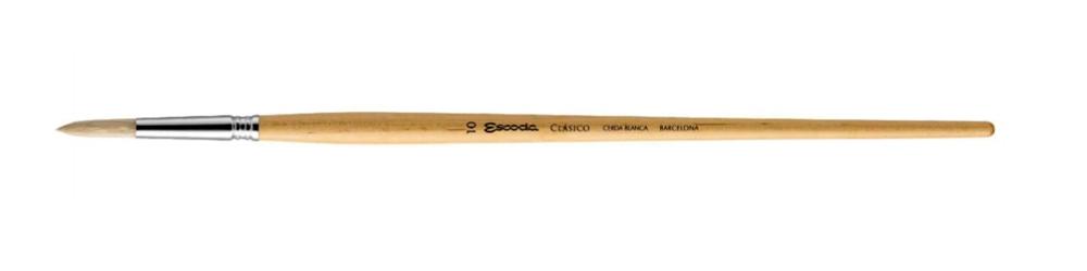 ESCODA CLÁSICO PINCEL SERIE 5131 CERDA BLANCA REDONDO EN PUNTA
