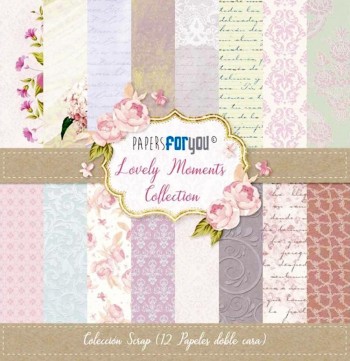 PAPERS FOR YOU COLECCIÓN 12 PAPELES SCRAPBOOKING LOVELY MOMENTS