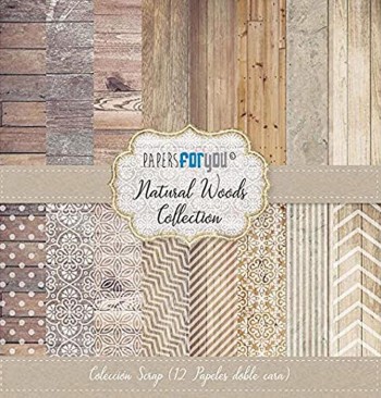 PAPERS FOR YOU COLECCIÓN 12 PAPELES SCRAPBOOKING NATURAL WOODS