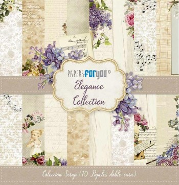 PAPERS FOR YOU COLECCIÓN 12 PAPELES SCRAPBOOKING ELEGANCE