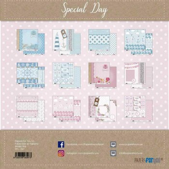 PAPERS FOR YOU COLECCIÓN 12 PAPELES SCRAPBOOKING SPECIAL DAY