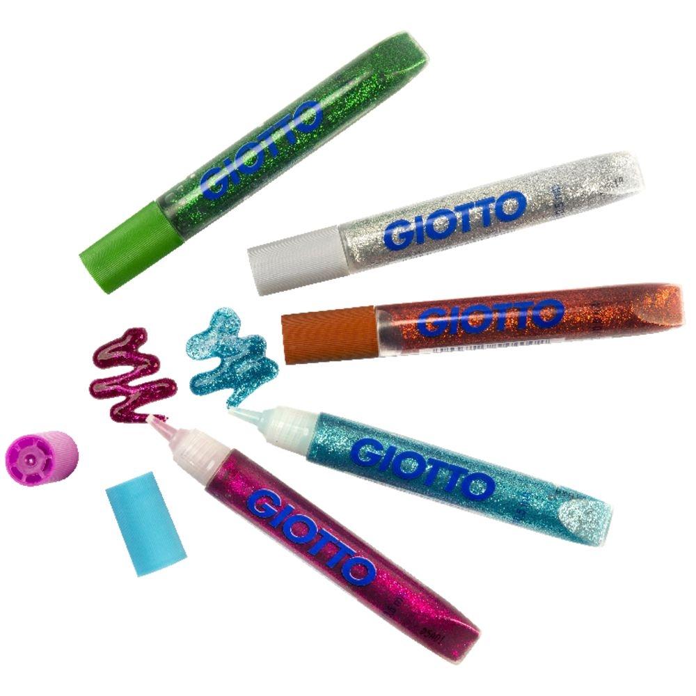 GIOTTO GLITTER GLUE PACK 5 UDS