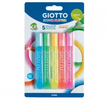 GIOTTO GLITTER GLUE PACK 5 UDS
