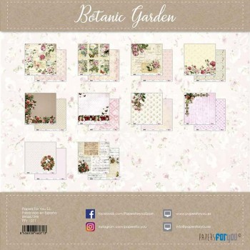 PAPERS FOR YOU COLECCIÓN 12 PAPELES SCRAPBOOKING BOTANIC GARDEN