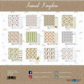 PAPERS FOR YOU COLECCIÓN 12 PAPELES SCRAPBOOKING ANIMAL KINGDOM