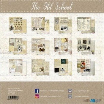 PAPERS FOR YOU COLECCIÓN 12 PAPELES SCRAPBOOKING OLD SCHOOL