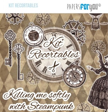 PAPERS FOR YOU 15 LÁMINAS DE RECORTABLES 18 x 21 CM KILLING ME SOFTLY WITH STEAMPUNK