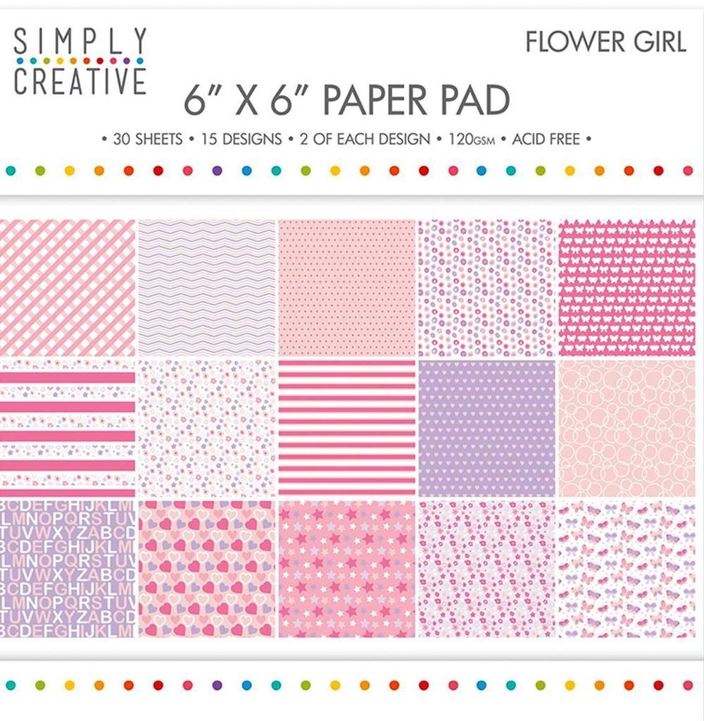 MONTEJO PAPEL SCRAPBOOKING 20 HOJAS FLOWER GIRL 30 X 30 CM