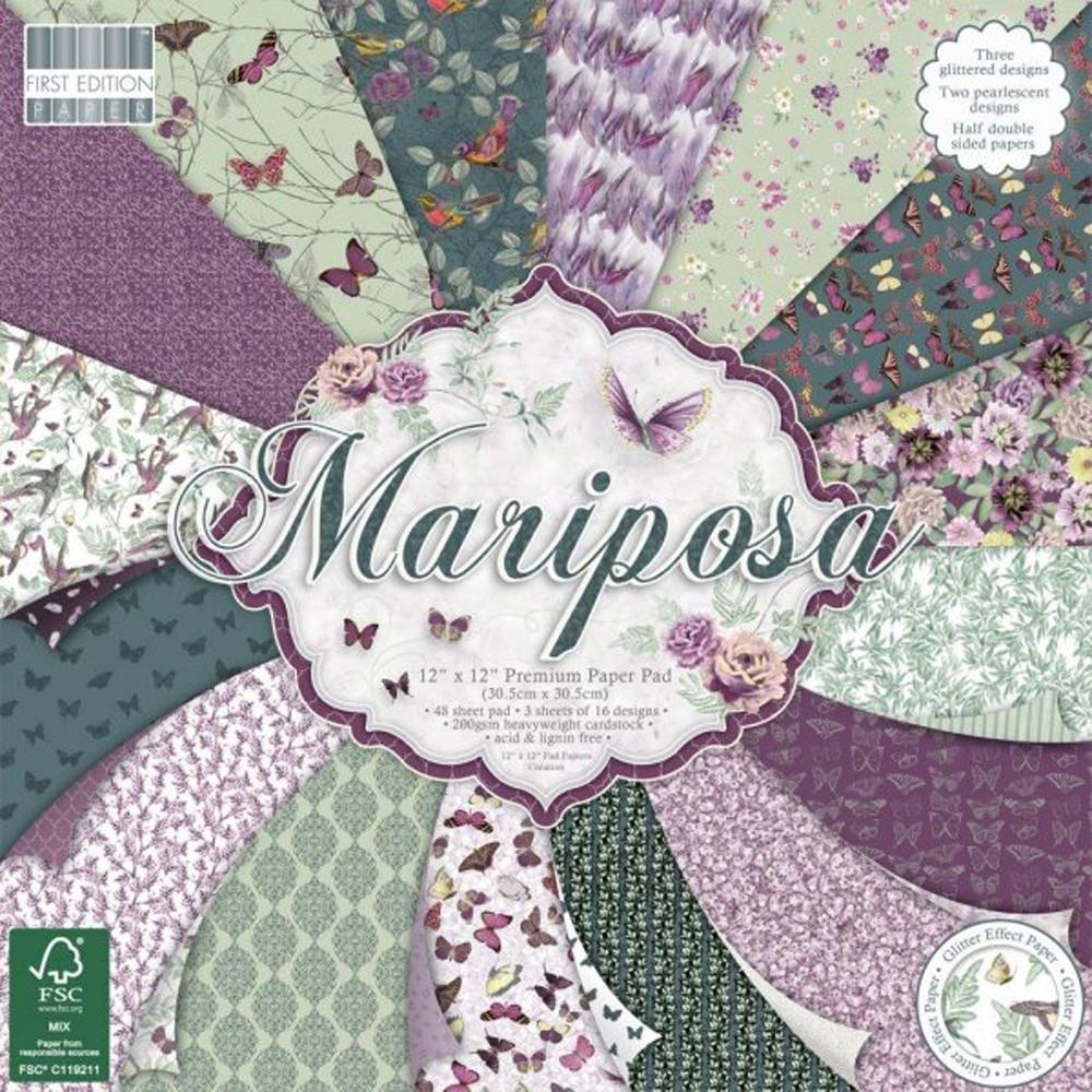 MONTEJO BLOC PAPEL SCRAP MARIPOSA 48 HOJAS 30X30 CM