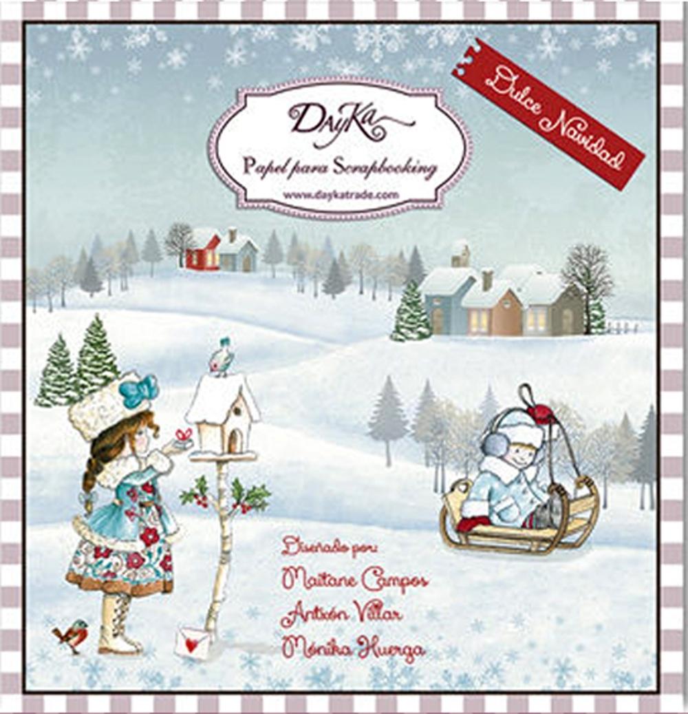 DAYKA SET 24 HOJAS SCRAP 20X20 DULCE NAVIDAD