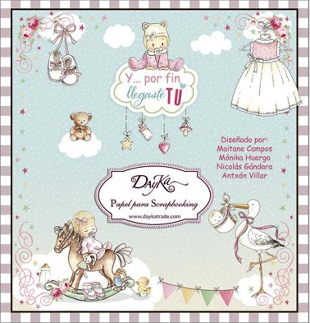 DAYKA SET 24 HOJAS SCRAP 20X20 Y POR FIN LLEGASTE TÚ (NIÑA)