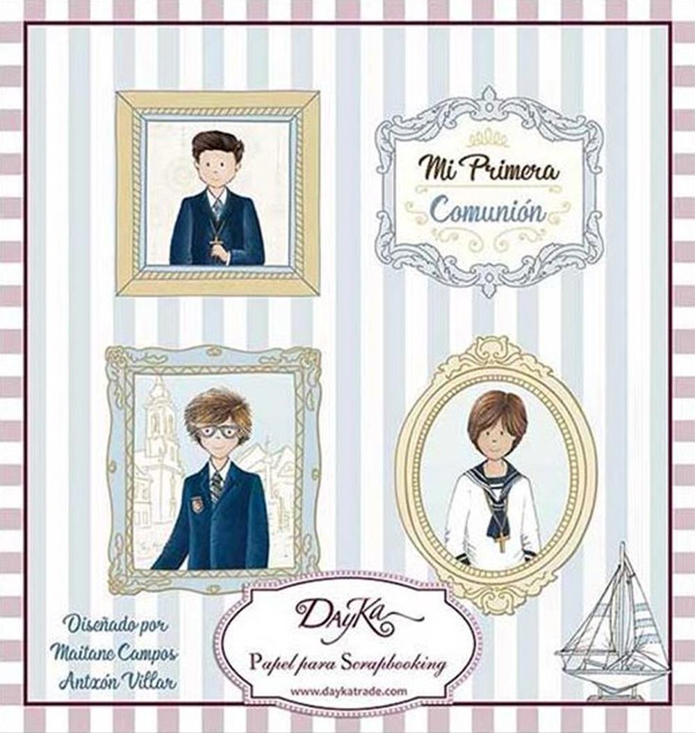 DAYKA SCRAP SET 24 HOJAS 20X20 COMUNIÓN NIÑO SCP1023