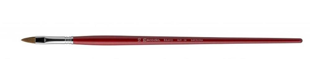 ESCODA PINCEL PLANO BRAVO SERIE 3116 BUEY MANGO LARGO REDONDO