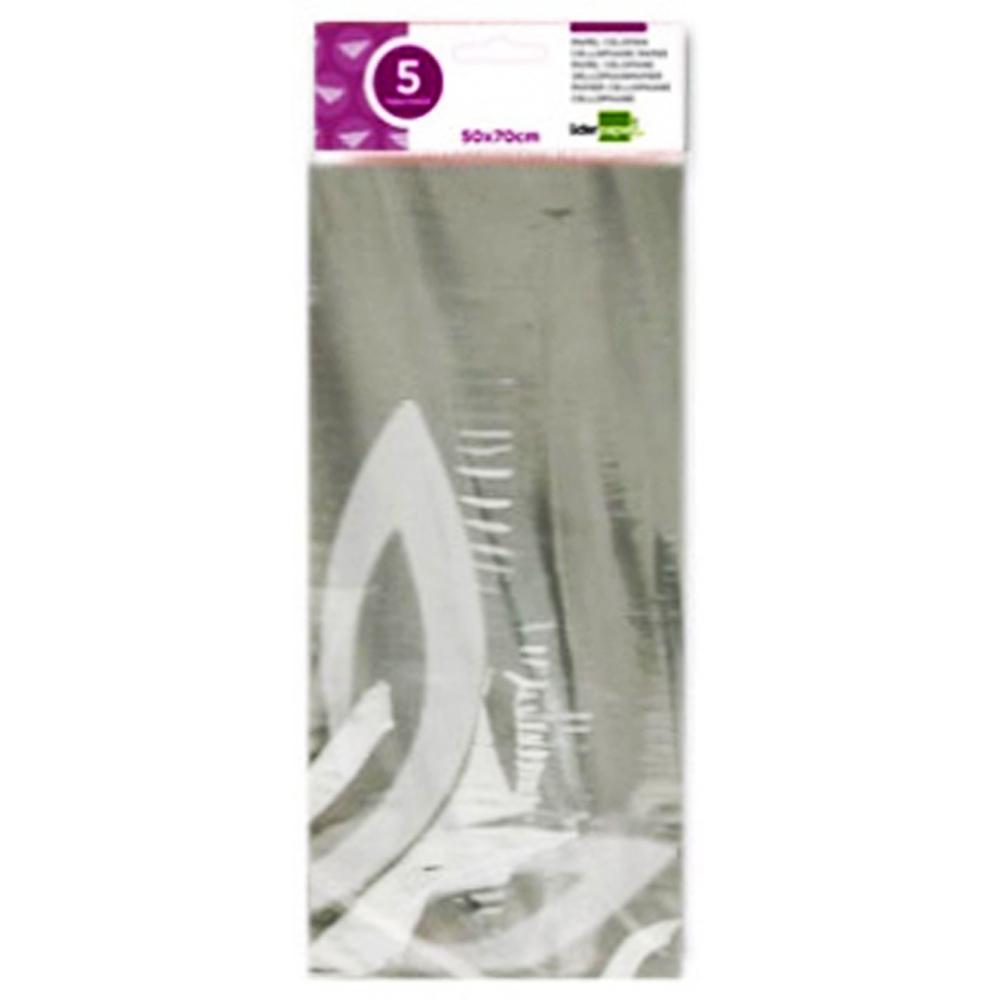 LIDERPAPEL PAPEL CELOFAN 50X70 CM 5 HOJAS