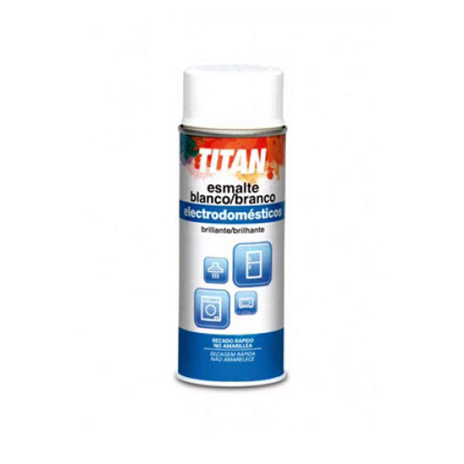 TITAN ESMALTE SPRAY BLANCO PARA ELECTRODOMÉSTICOS BRILLANTE
