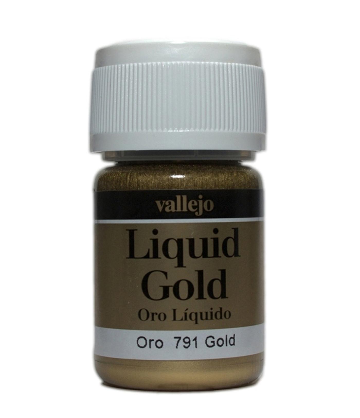 VALLEJO ORO, PLATA Y COBRE LÍQUIDOS METALIZADOS AL ALCOHOL 35 ML