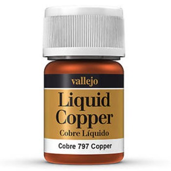 VALLEJO ORO, PLATA Y COBRE LÍQUIDOS METALIZADOS AL ALCOHOL 35 ML