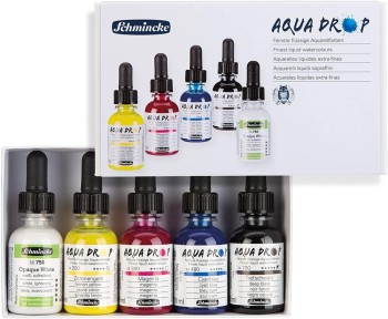 SCHMINCKE AQUA DROP CAJA DE ACUARELAS LÍQUIDAS 5X30 ML