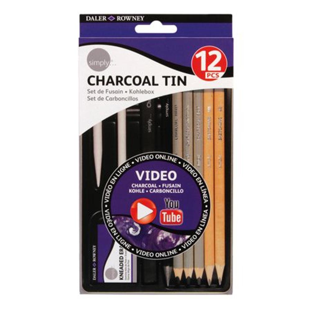 DALER ROWNEY SET DE CARBONCILLO 12 PIEZAS
