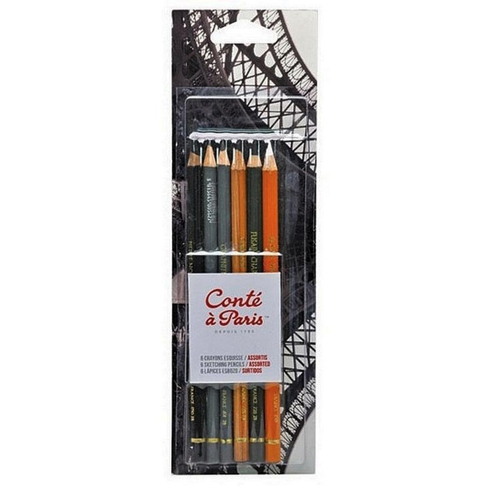 CONTÉ À PARÍS SET BLISTER 6 LÁPICES DE DIBUJO