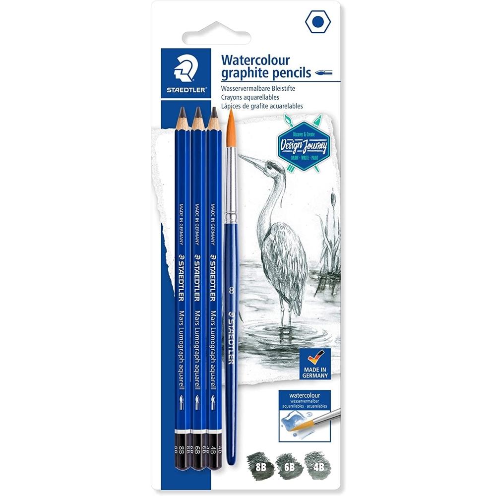STAEDTLER SET BLÍSTER LÁPICES DE GRAFITO ACUARELABLES