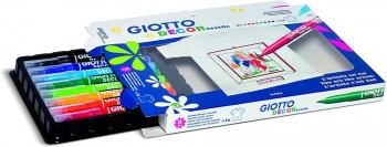 GIOTTO ROTULADOR TEXTIL ESTUCHE 8 UNIDADES + CAMISETA