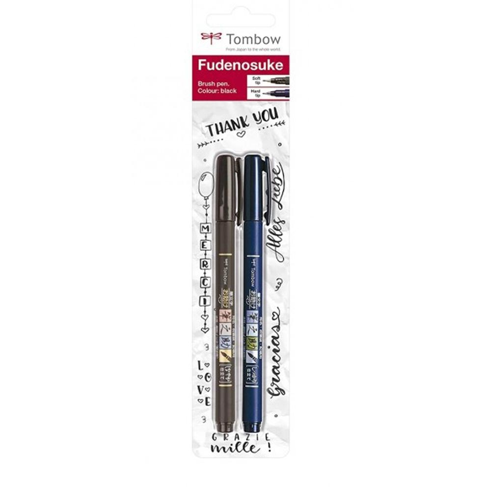TOMBOW BLISTER 2 ROTULADORES FUDENOSUKE NEGROS