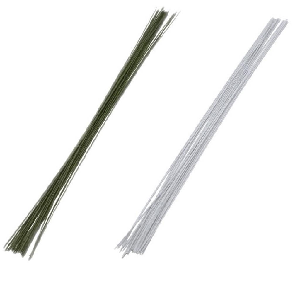 ALAMBRE FORRADO PARA FLORES 0,8MM 30CM 20 UNIDS.