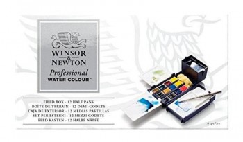 WINSOR & NEWTON CAJA DE CAMPO ACUARELAS PROFESIONALES