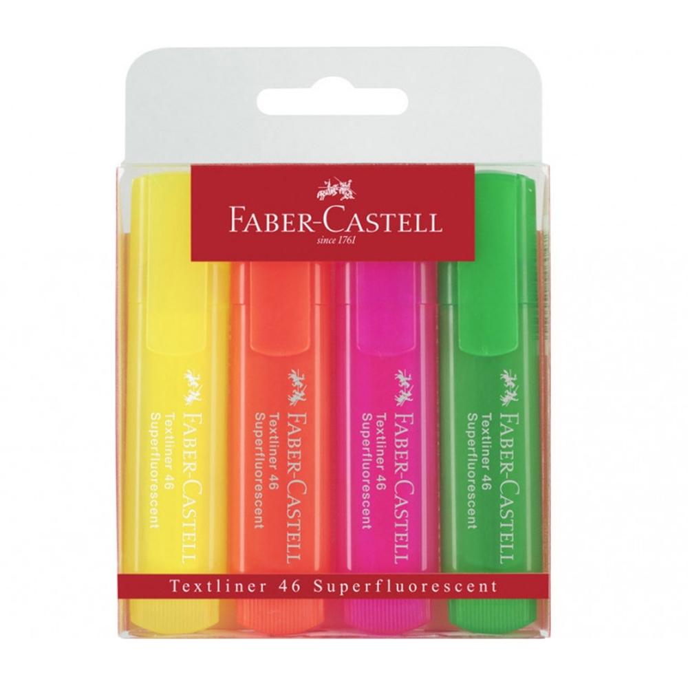 FABER-CASTELL SUBRAYADORES FLUORESCENTES 4 UDS.