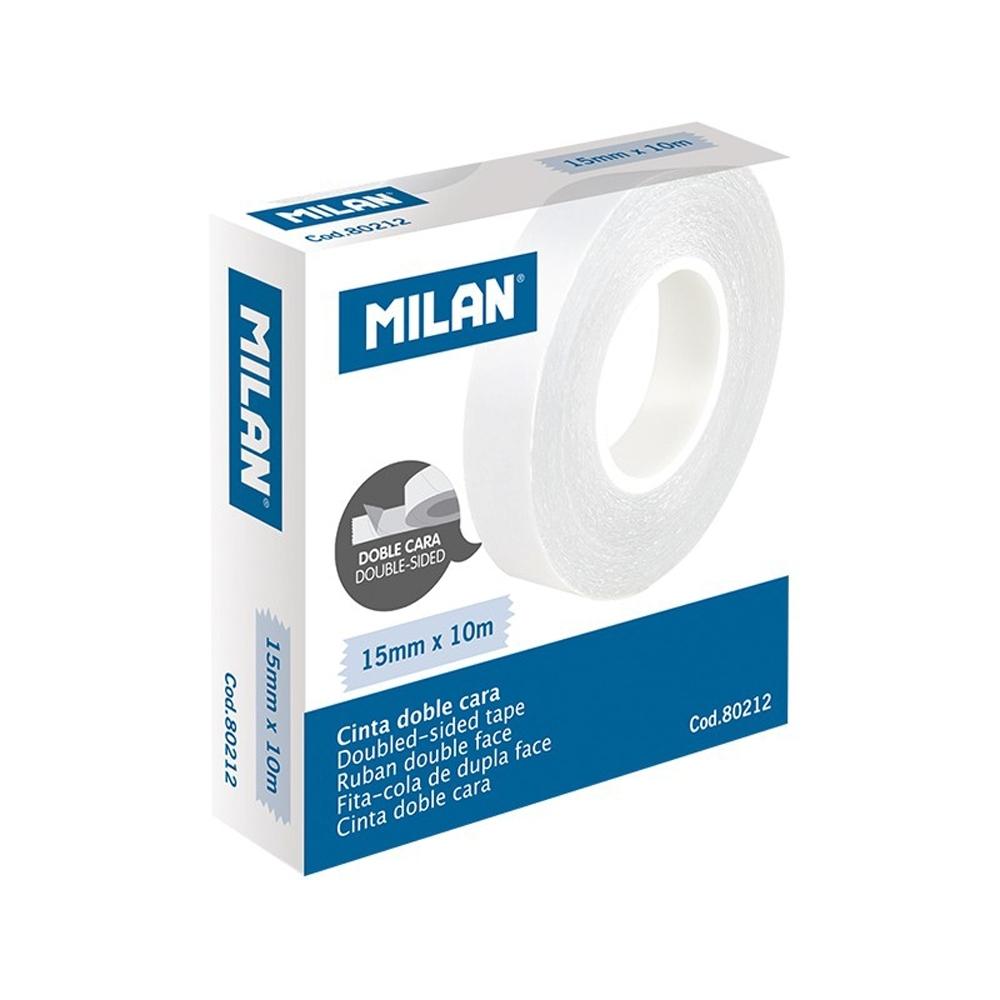 MILAN CINTA ADHESIVA DOBLE CARA 15 MM X 10 M