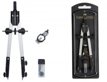 FABER-CASTELL COMPÁS DE AJUSTE RÁPIDO CON ADAPTADOR UNIVERSAL