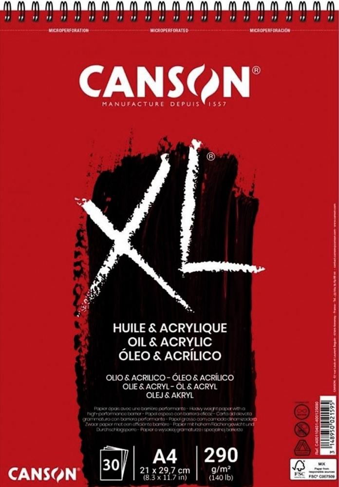 CANSON BLOC ESPIRAL XL ACRÍLICO 30 HOJAS 290 GR.