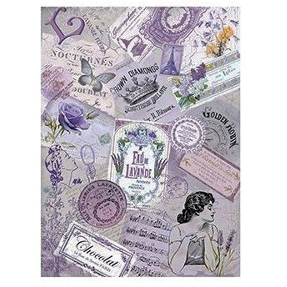 PAPEL ARROZ LAVANDA MODELO 200 (1 UNIDAD, 30 X 41 CM)