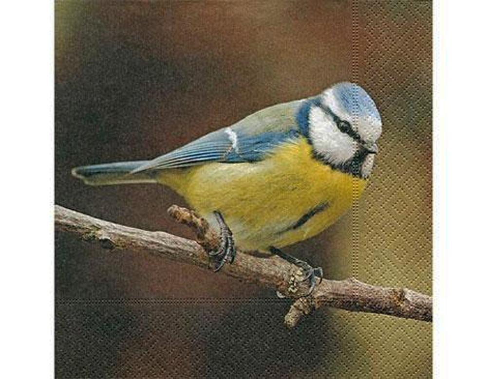 SERVILLETA DECORATIVA PÁJARO AZUL 1 UNIDAD REF.3007