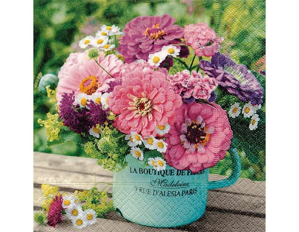 SERVILLETA DECORATIVA BOUQUET DEL JARDÍN 1 UNIDAD REF.3018